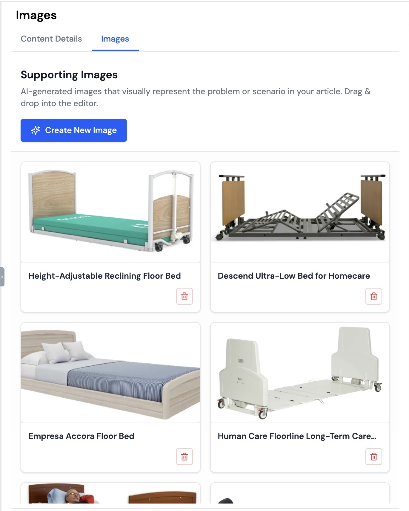 AI-generated supporting images for blog articles